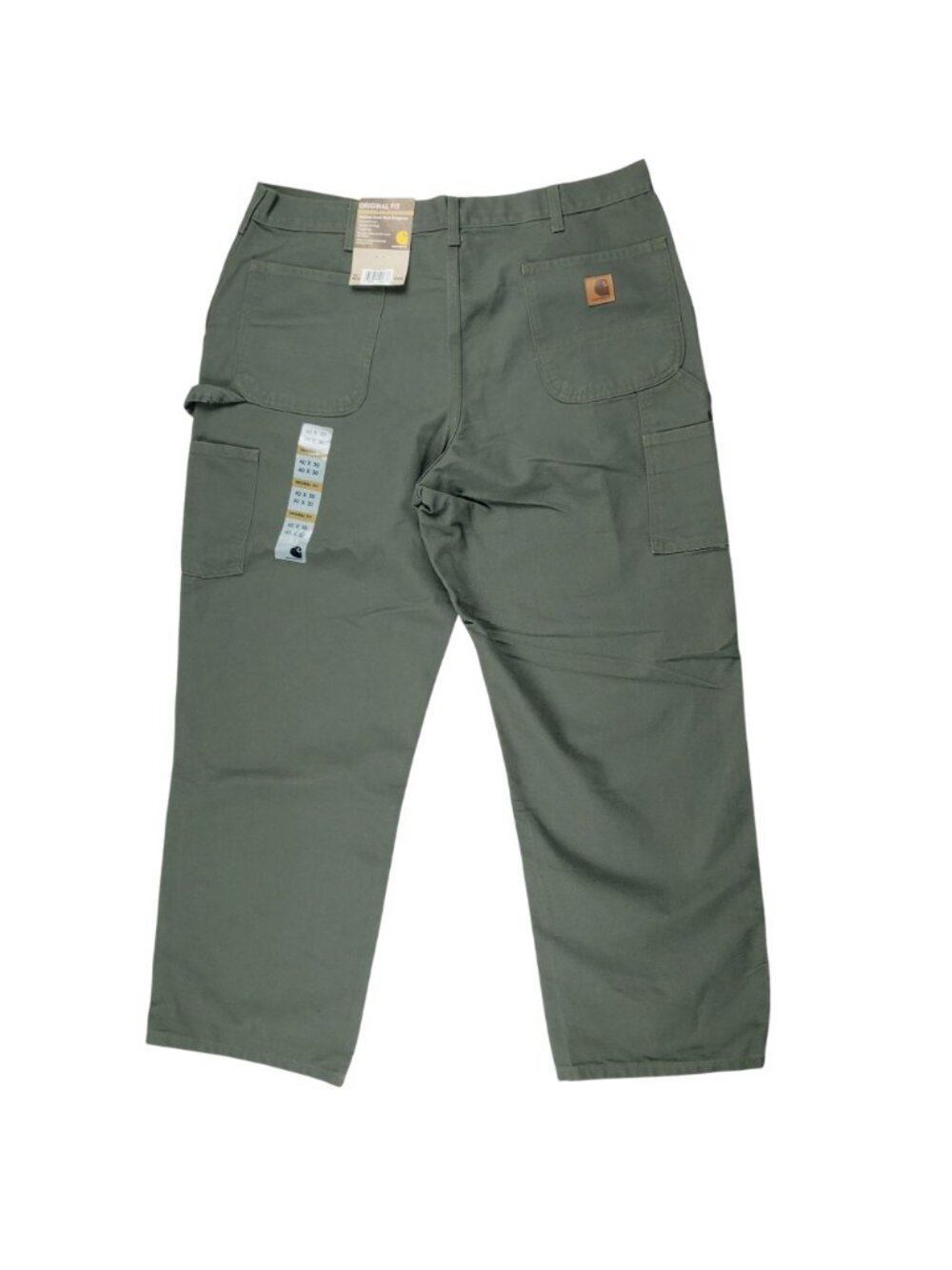 NWT Carhartt Men 40x30 Washed Duck Work Dungaree Carpenter Canvas Pants B11 MOS - Picture 7 of 11
